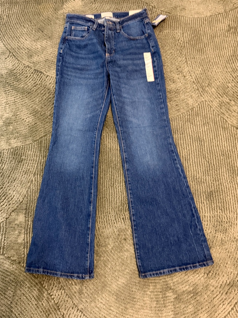 Abercrombie & Fitch Medium Blue High-Rise Wide-Leg Jeans